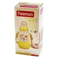 Бутылочка для кормления Fissman с ручками 150 мл желтая 7953