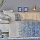 Фото Набор постельное белье с одеялом Karaca Home Marea mavi голубой евро svt-2000022291163