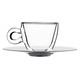 Фото Набор чашек с блюдцем для кофе Luigi Bormioli Thermic Glass 4 шт х 65 мл 10083/01