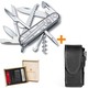 Фото Комплект Нож Victorinox Huntsman 1.3713.T7 + Чехол с фонариком Police