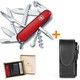 Фото Комплект Нож Victorinox Huntsman Red 1.3713 + Чехол с фонариком Police