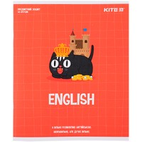 Фото Предметная тетрадь Kite Cat Английский язык, линия 48 листов K23-240-18