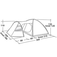 Палатка трехместная Easy Camp Eclipse 300 Rustic Green 928898