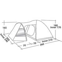 Палатка четырехместная Easy Camp Blazar 400 Rustic Green 928897