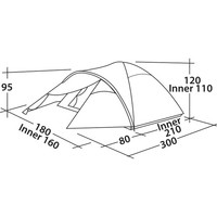 Палатка трехместная Easy Camp Quasar 300 Steel Blue 929567