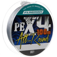 Шнур Flagman All-Round PE X-4 100м 0.23мм Grey X4A1-023