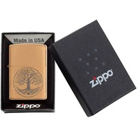 Зажигалка Zippo 204B Tree of Life CLASSIC brushed brass