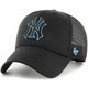 Фото Кепка (тракер) 47 Brand New York Yankees Branson черная B-BRSRS17CTP-BK