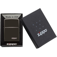 Зажигалка Zippo 24756ZL EBONY W/ZIPPO LASERED