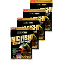Фото Набор Прикормка Real Fish Биг Фиш Карп Шелковица 1 кг 4 упаковки 4820026881799