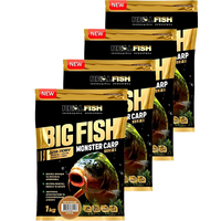 Фото Набор Прикормка Real Fish Биг Фиш Карп Тигровый орех 1 кг 4 упаковки 4820026881423