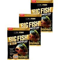 Фото Набор Прикормка Real Fish Биг Фиш Карп Тигровый орех 1 кг 3 упаковки 4820026881423