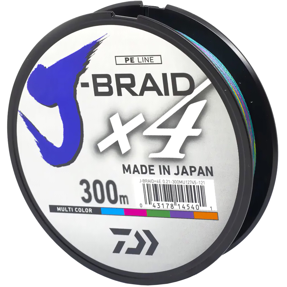 Шнур Daiwa J-Braid X4E 0.15mm 300m Multi Color 12745-115