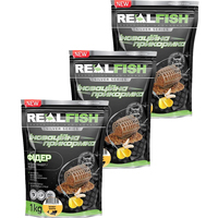 Фото Набор Прикормка Real Fish Фидер Бисквит-ваниль 1 кг 3 упаковки 4820026882611