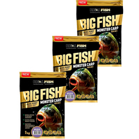 Фото Набор Прикормка Real Fish Биг Фиш Карп Мидия 1 кг 3 упаковки 4820026881454