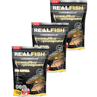 Фото Набор Прикормка Real Fish Линь-Карась Красный червь 1 кг 3 упаковки 4820026883090